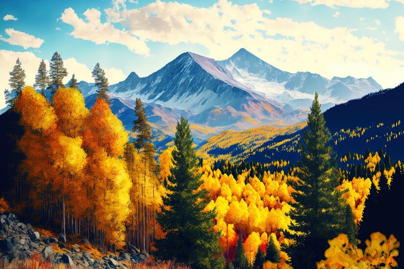 Adobe Illustrator Vector Mountain Art Wallpaper